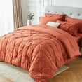 thumbnail image 1 of Davulos King Size Comforter Set,7 Pieces Orange Bedding Sets for All Season Bed in a Bag with Comforter ,Flat Sheet ,Fitted Sheet ,Pillowcases & Shams, 1 of 8
