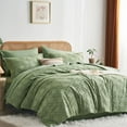 thumbnail image 1 of Davulos King Size Comforter Set Sage Green, 7 Pieces Bed in a Bag with Comforter Sheets Pillowcases & Shams ,Lightweight King Bedding Sets, 1 of 7