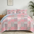 thumbnail image 1 of Davulos Plaid Patchwork Quilt for Twin Bed,2 Pieces Reversible Microfiber Summer Bedspread Coverlet Bedding Set for All Season(1 Quilt,1 Pillow Shams), 1 of 9