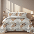 thumbnail image 1 of Davulos Plaid Patchwork Quilt for Twin Bed,2 Pieces Reversible Microfiber Summer Bedspread Coverlet Bedding Set for All Season(1 Quilt,1 Pillow Shams), 1 of 8