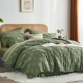 thumbnail image 1 of Davulos Queen Comforter Set 7 Pieces Olive Green Queen Bedding Set for All Seasons Bed in a Bag with Comforter, Sheets, Pillowcases & Shams, 1 of 7