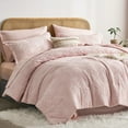 thumbnail image 1 of Davulos Queen Comforter Set 7 Pieces Pink Queen Bedding Set for All Seasons Bed in a Bag with Comforter, Sheets, Pillowcases & Shams, 1 of 7