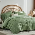 thumbnail image 1 of Davulos Queen Size Comforter Set 7-Piece Bed Set for All Seasons Green Bed in a Bag with Comforter, Sheets, Pillowcases & Shams, 1 of 7