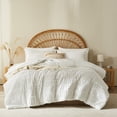 thumbnail image 1 of Davulos Tufted Comforter Set 7 Pieces Bed in a Bag Queen Size Shabby Chic Boho Comforter and Sheet Set with Pom Pom Textured Complete Bedding Set (White,Queen), 1 of 8