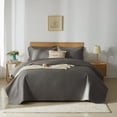 thumbnail image 1 of Davulos Ultrasonic Twin Quilt Bedding Set, Lightweight Grey Bedspreads Soft Modern Geometric Coverlet Set for All Seasons (1 Quilt and 1 Pillow Sham), 1 of 10