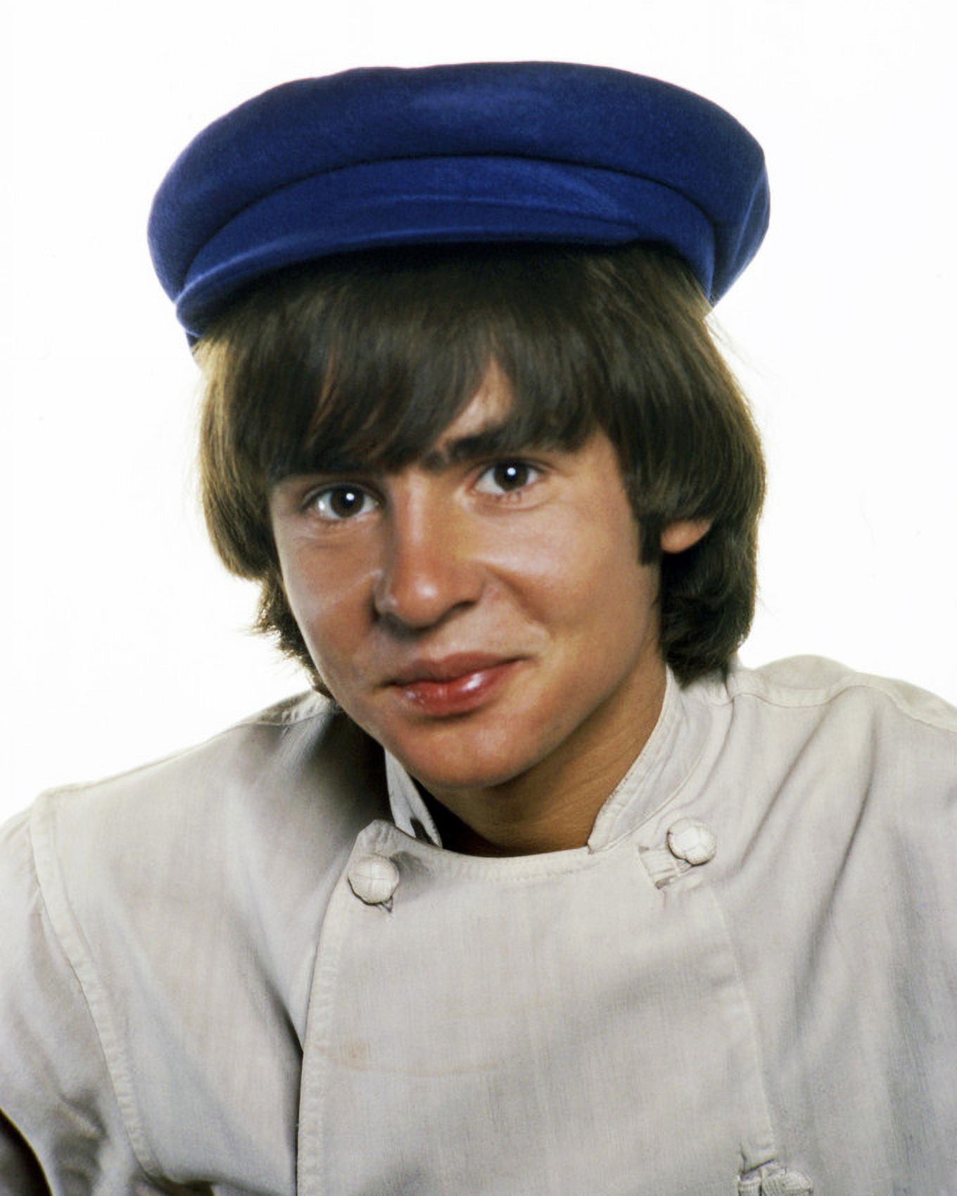 Davy Jones In The Monkees Classic Studio Portrait Pop Icon In Blue Cap  24X36 Classic Hollywood Poster, image size:1360x1700