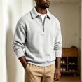thumbnail image 1 of Daweinan Men's Quarter Zip Pullover Sweatshirt Loose Fit Long Sleeve Relaxed Fit Casual Athletic Top for Daily Wear Outdoor Work Sports, 1 of 5
