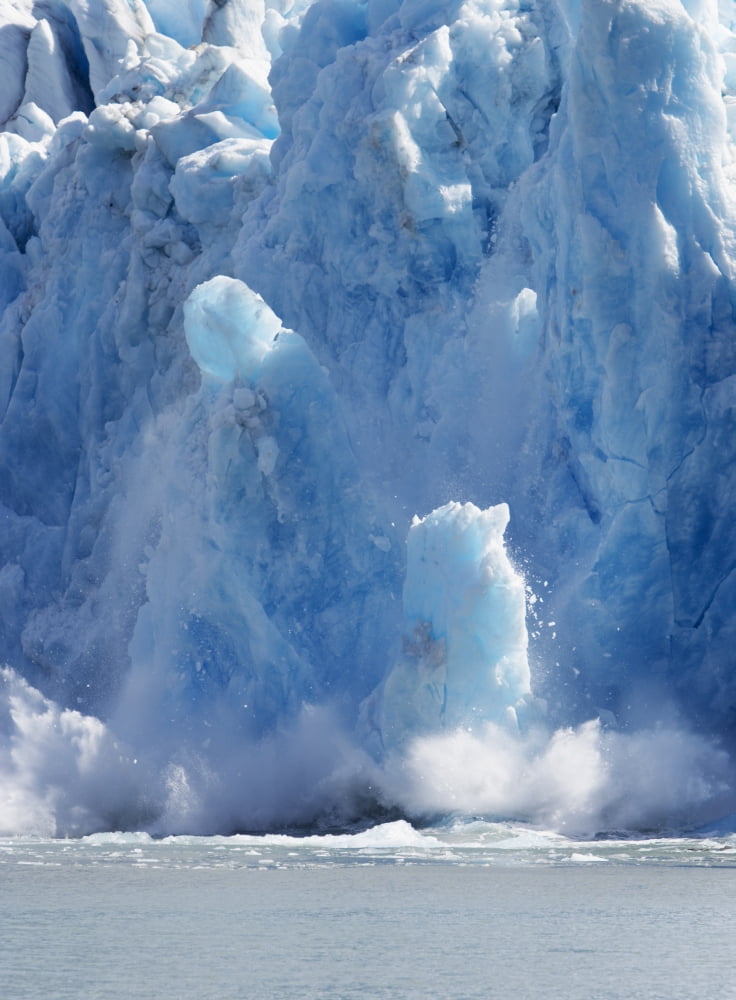 Dawes Glacier Calving In Endicott Arm In The Inside Passage In Southeast Alaska Canvas Art - Ray Bulson Design Pics (12 x 17)