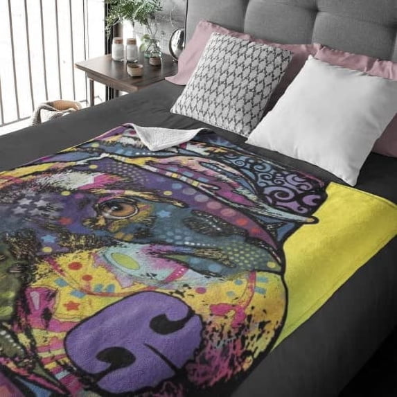 Dawhud Direct Dean Russo Savvy Lab Super Soft Plush Fleece Throw Blanket