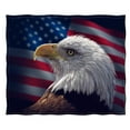 thumbnail image 1 of Dawhud Direct Fleece Throw Blanket By Collin Bogle Bald Eagle Portrait, 1 of 7