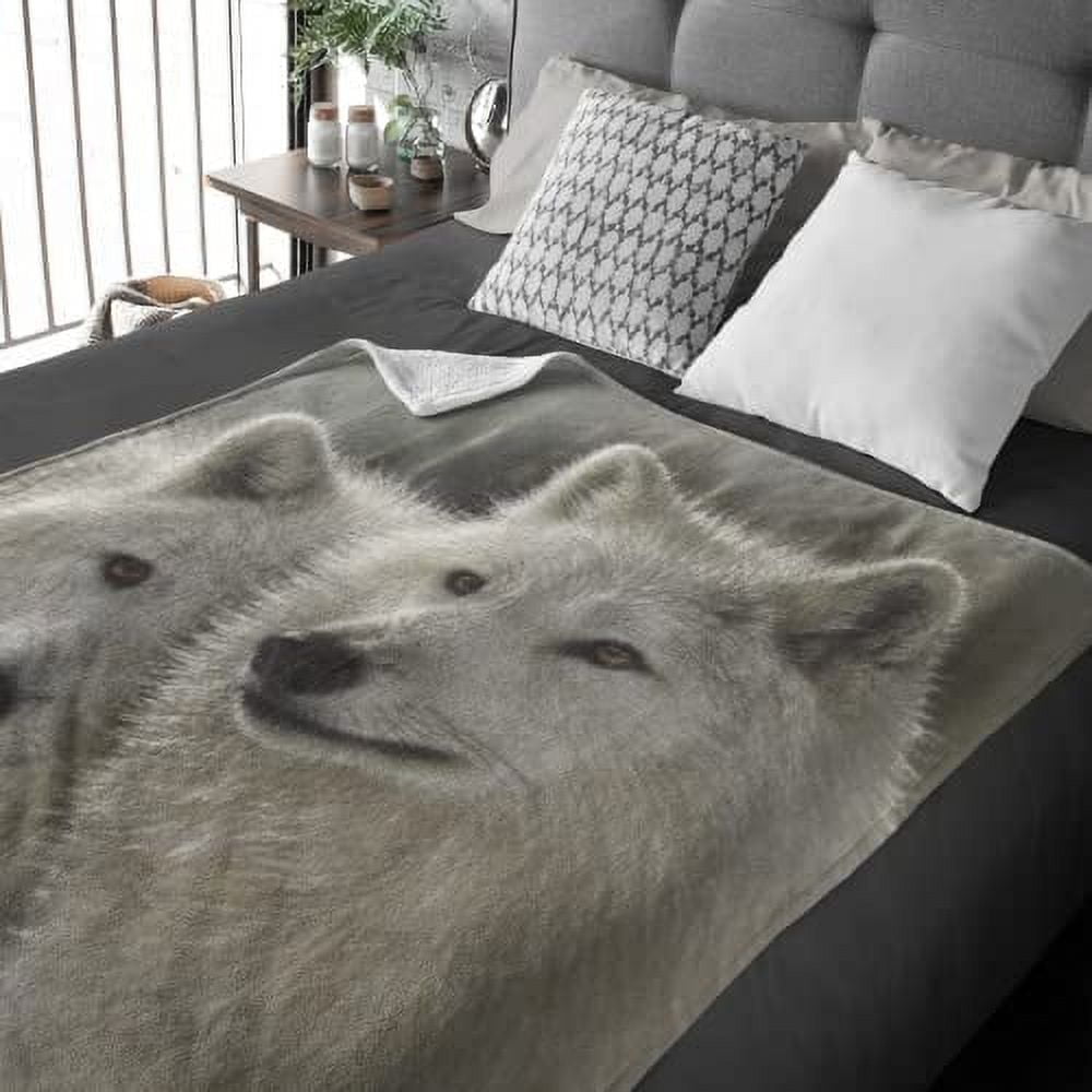Dawhud Direct Fleece Throw Blanket By Collin Bogle Sunlit Soulmates Wolves