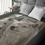 Dawhud Direct Fleece Throw Blanket By Collin Bogle Sunlit Soulmates Wolves