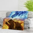 thumbnail image 1 of Dawhud Direct Fire and Ice Wolves Fleece Blanket for Bed, 50" x 60" Wolf Fleece Throw Blanket for Women, Men and Kids - Super Soft Plush Wolf Blanket Throw, 1 of 7