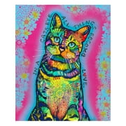 Dawhud Direct Colorful Cat Fleece Blanket for Bed, 50 x 60 inches Dean Russo Cat Fleece Throw Blanket for Women, Men and Kids - Super Soft Plush Cat Blanket Throw Plush Blanket for Cat Lovers