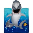 thumbnail image 1 of Dawhud Direct | Kids Super Soft Cotton Hooded Poncho Bath Beach Pool Towel Blue Multicolor, 1 of 2