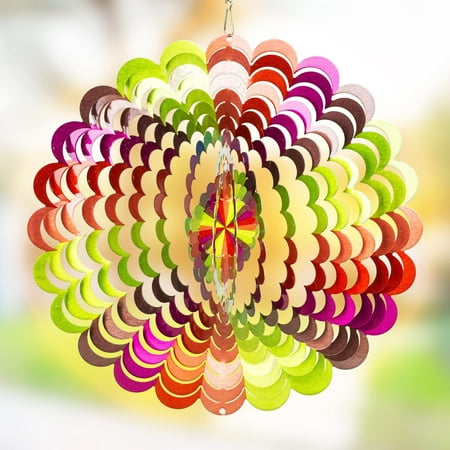 Dawhud Direct Kinetic Multicolor 12 in Garden Decor Wind