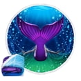 thumbnail image 1 of Dawhud Direct | Microfiber Round Large Plush Beach Towel Blanket 60" D, 1 of 2