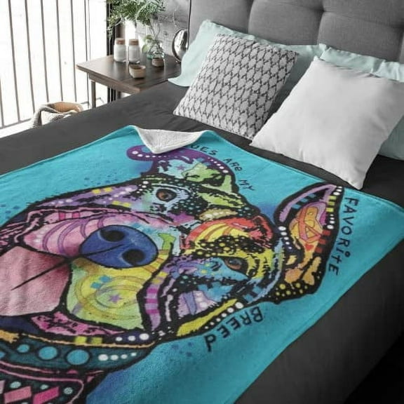 Dawhud Direct Rescues are My Favorite Breed Super Soft Plush Fleece Throw Blanket by Dean Russo