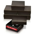 thumbnail image 1 of Dawhud Direct Small Jewelry Box - 6-Pack Cardboard Small Gift Boxes with Lids and Black Cushion - Ideal for Earrings, Bracelets, and Necklaces - Jewelry Packaging Boxes - 3.5 x 3.5 x 1-Inch (Bronze), 1 of 6