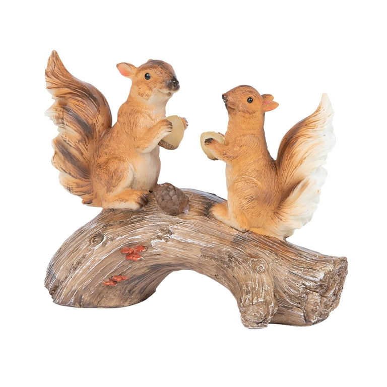 Dawhud Direct Squirrels on a Log Solar Powered Outdoor LED Garden Light Dawhud Direct Squirrels on a Log Solar Powered Outdoor LED Garden Light