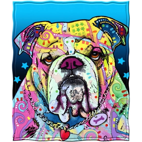 Dawhud Direct Super Soft Plush Fleece Throw Blanket by Dean Russo (Therapy Dog