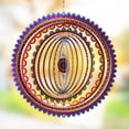 thumbnail image 1 of Dawhud Direct | VP Home Kinetic 3D Metal Outdoor Garden Decor Wind Sculpture and Spinner (Sunrise Mandala), 1 of 7