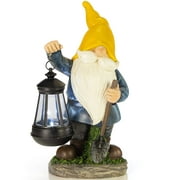 Dawhud Direct | Vp Home Earnest Garden Gnome With Lantern Solar Powered Led