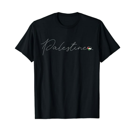 Dawlat Filastin Love Palestinian Flag Heart on Palestine T-Shirt
