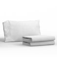 thumbnail image 1 of Dawn 3-Piece Sustainability Sheet Set, Ice White, Twin XL Size, Soft 90 GSM Microfiber, 60% Recycled, 1 of 7