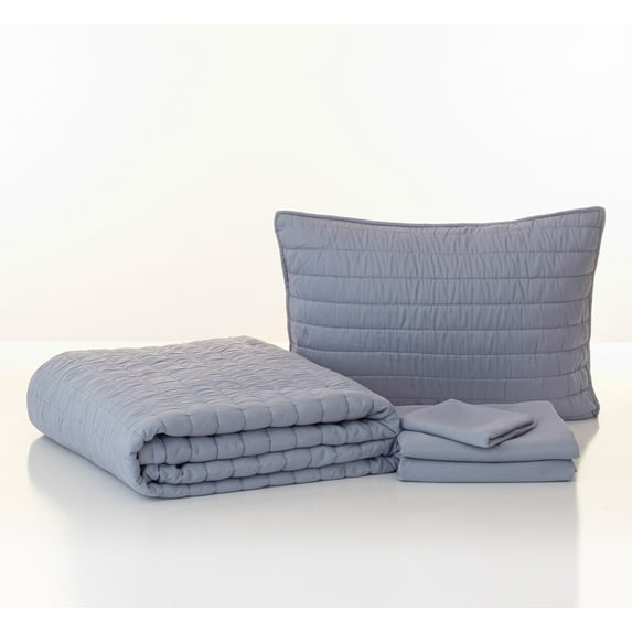 Dawn 5-Piece Spa Blue Bed in a Bag, Twin/Twin XL