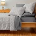 thumbnail image 1 of Dawn Geometric 7-Piece Olivia Gray Bed in a Bag, Queen, 1 of 6