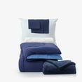 thumbnail image 1 of Dawn 7-Piece College Dorm Bedding Bundle in Blue and Navy, Twin XL Comforter Set, Sheets, Pad, Pillow & Blanket, Classic Blue Solids, 1 of 6