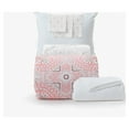 thumbnail image 1 of Dawn 7-Piece College Dorm Bedding Bundle in Dina, Twin XL Comforter Set, Sheets, Pad, Pillow & Blanket, Pink & White, Medallion & Floral, 1 of 6