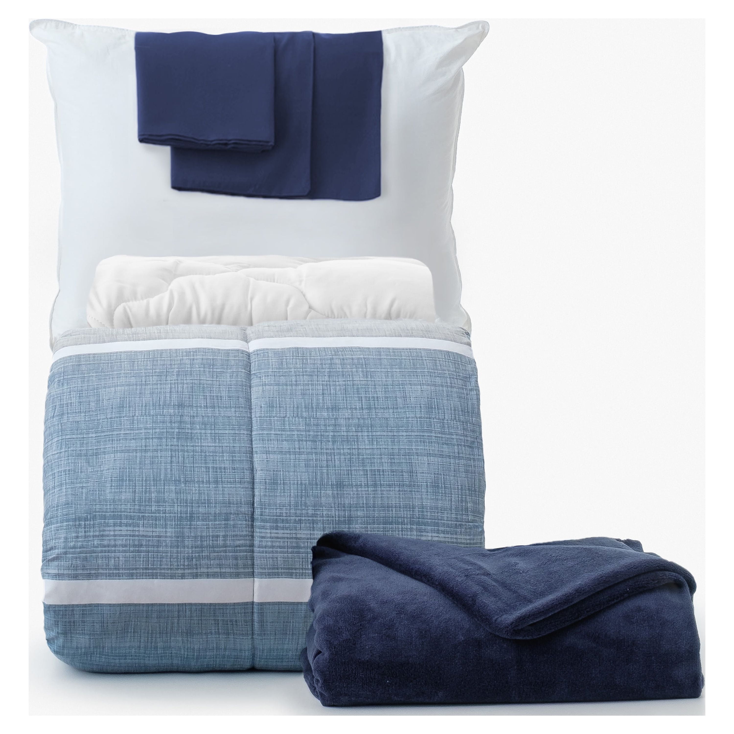 Dawn 7Piece College Dorm Bedding Bundle in Nantucket, Twin XL