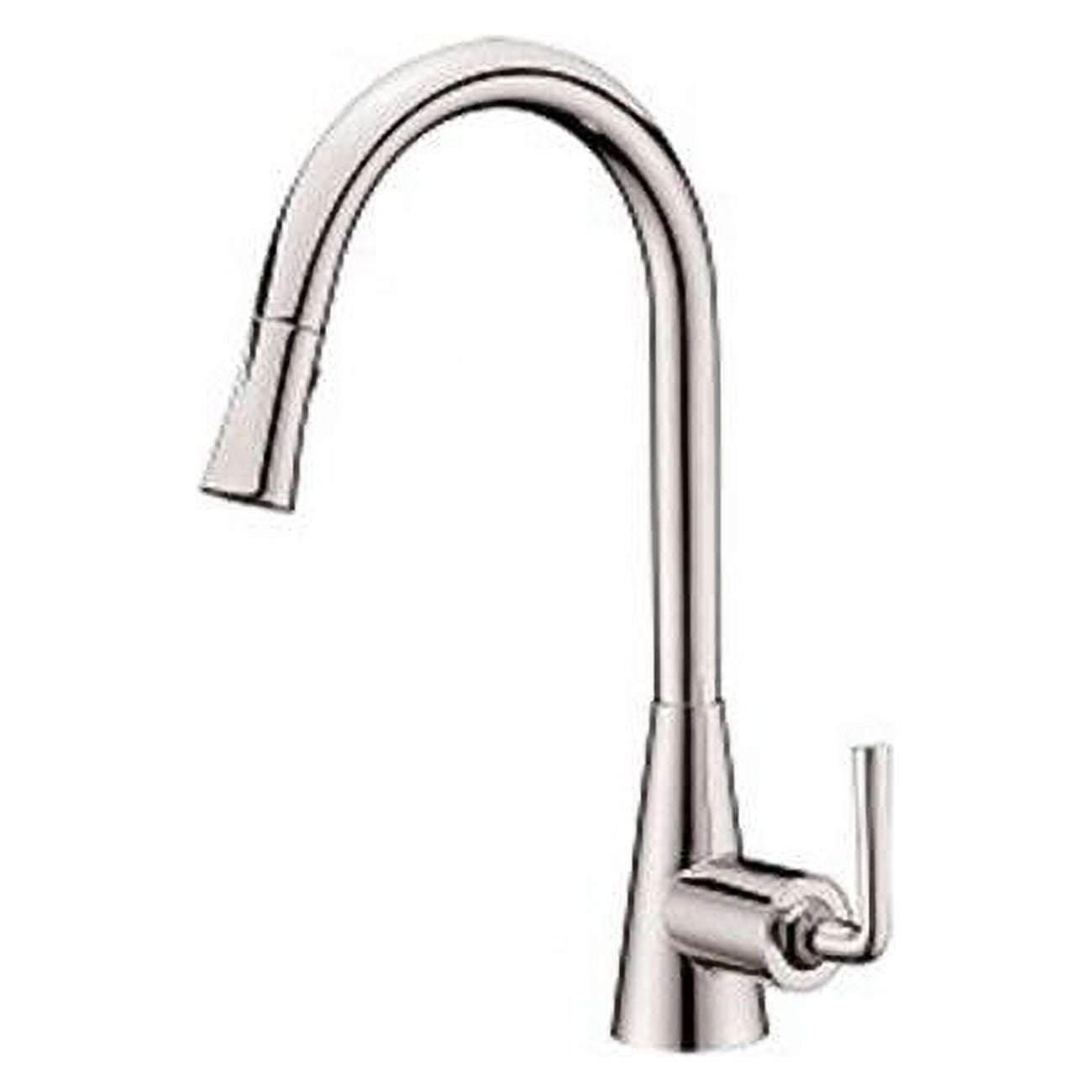 Brushed Nickel Single-Lever Pull-Down Spray Kitchen Faucet