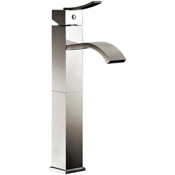 Dawn USA Dawn Brushed Nickel Single-lever Square Tall Lavatory Faucet