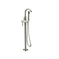 thumbnail image 1 of Dawn D37 2534BN Dawn Floor Mount Freestanding Bathtub Filler Faucet With Hand Held Shower, Lever Handle, Brushed Nickel, 1 of 2