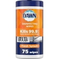 thumbnail image 1 of Dawn Disinfecting Wipes, Fresh Scent, 75 Count, 1 of 11
