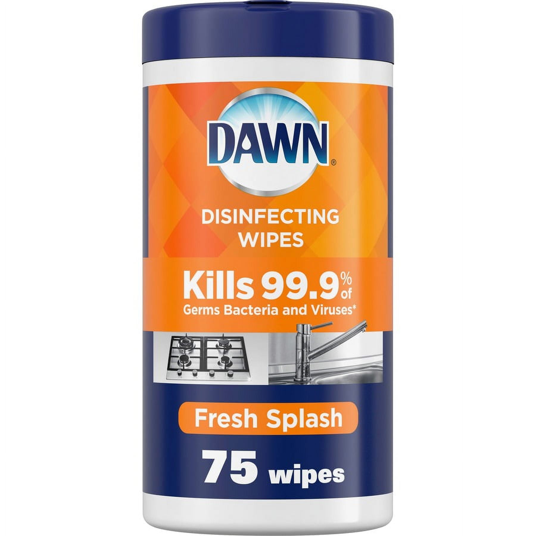 Dawn Disinfecting Wipes Fresh Scent 75 / Pack White Bundle of 2