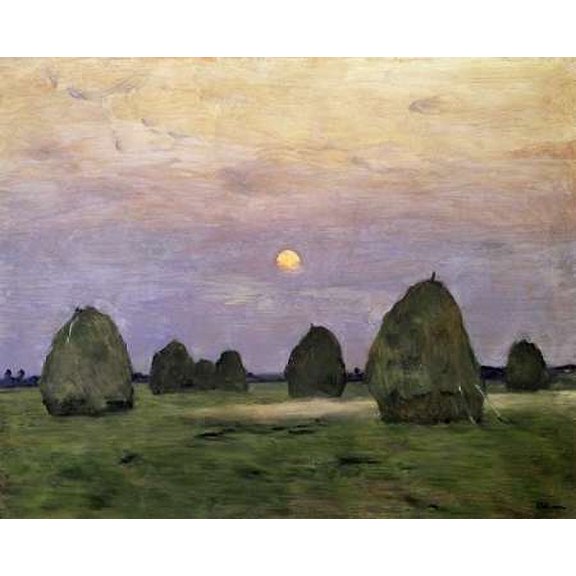 Dawn/Dusk - Bundle of Hay Poster Print by Isaak Levitan (8 x 10)