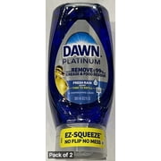 Dawn EZ-Squeeze Platinum Liquid Dish Soap, Refreshing Rain 12.2 fl oz Pack of 2
