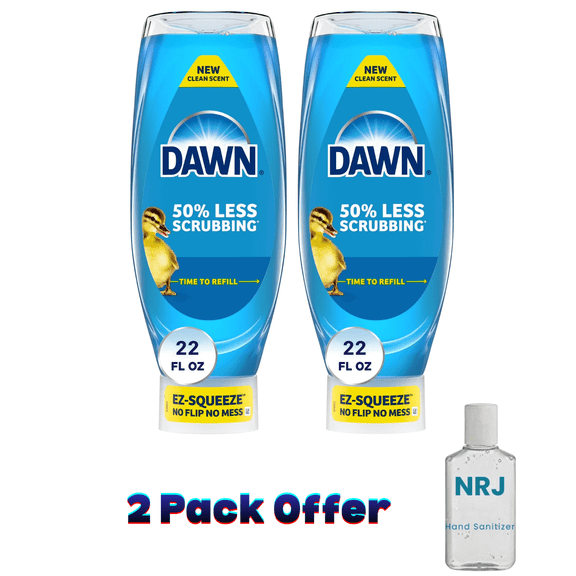 Dawn EZ-Squeeze Ultra Dish Soap Dishwashing Liquid, Original Scent, 22.0 fl oz