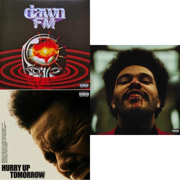 Dawn Fm (Version 2) (Translucent Silver LP Vinyl) & Hurry Up Tomorrow (X) (Complete Edition) (2LP) & After Hours (X) (2LP)
