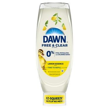 Dawn Free & Clear EZ-Squeeze Dish Soap, Lemon, 24.3 fl oz