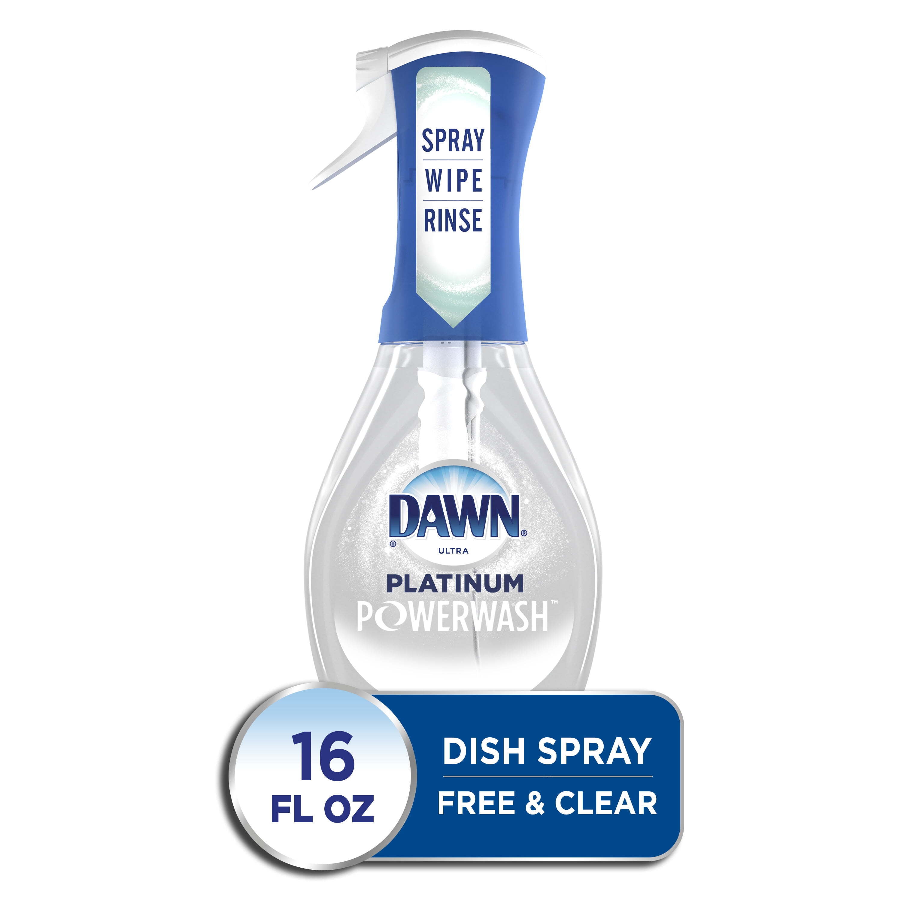 Dawn Free & Clear Powerwash Dish Spray, Dish Soap, Pear Scent, 16 oz 