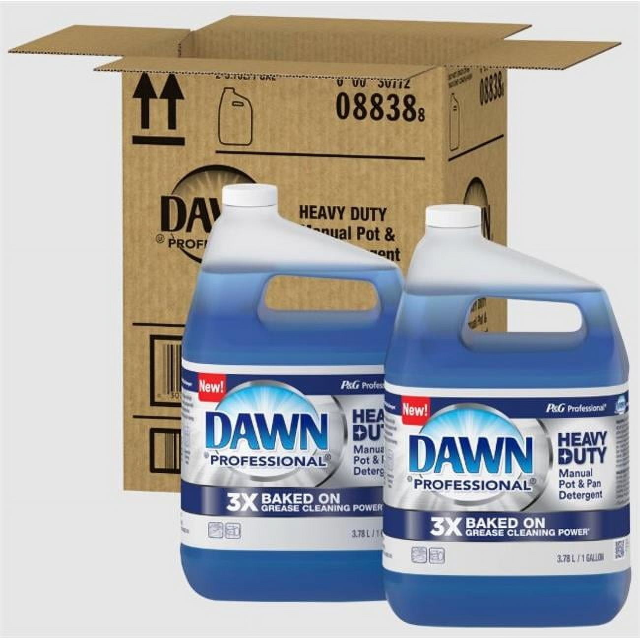 Dawn Heavy-Duty Manual Pot/Pan Dish Detergent, Original Scent, 1 gal Bottle, 4/Carton (08837)