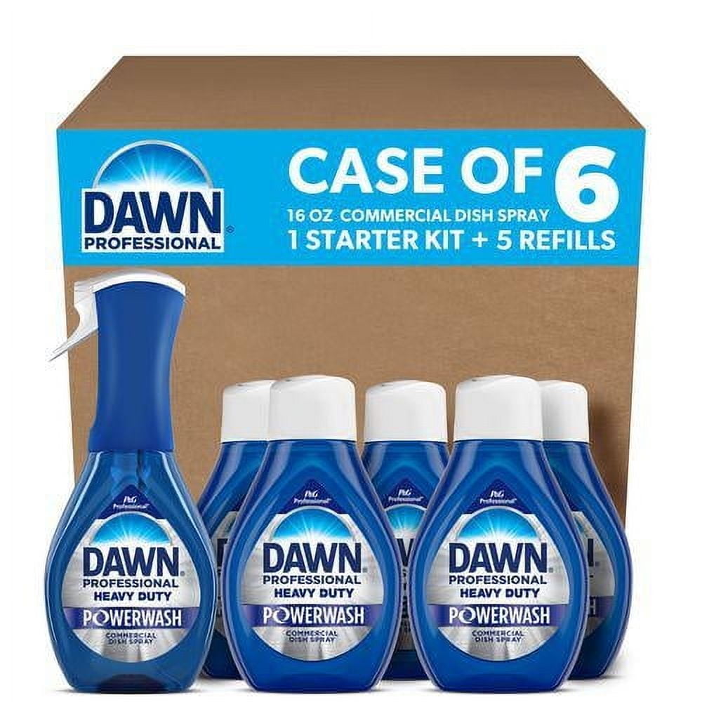 Heavy Duty Powerwash Commercial Dish Spray, Starter Kit with 16 oz Spray Bottle and 5 Refills/Carton Heavy Duty Powerwash Commercial Dish Spray, Starter Kit with 16 oz Spray Bottle and 5 Refills/Carton