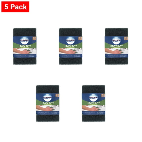 Dawn Heavy Duty Scouring Pads - Green 3 ct - 5 Pack