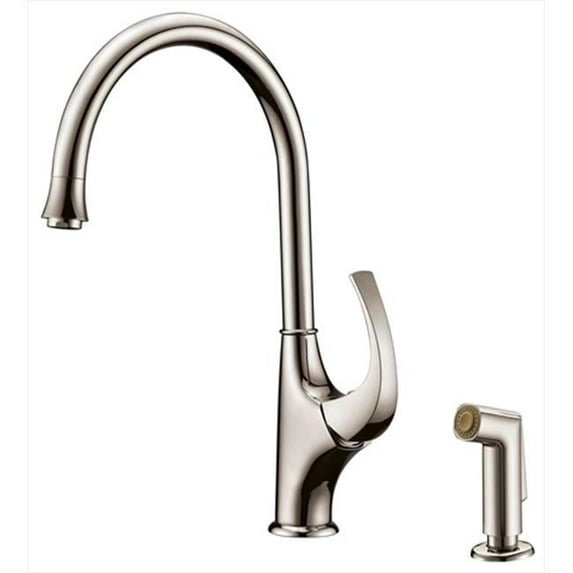Dawn Kitchen AB04 3276BN Single-Lever Brushed Nickel Kitchen Faucet With Side-Spray