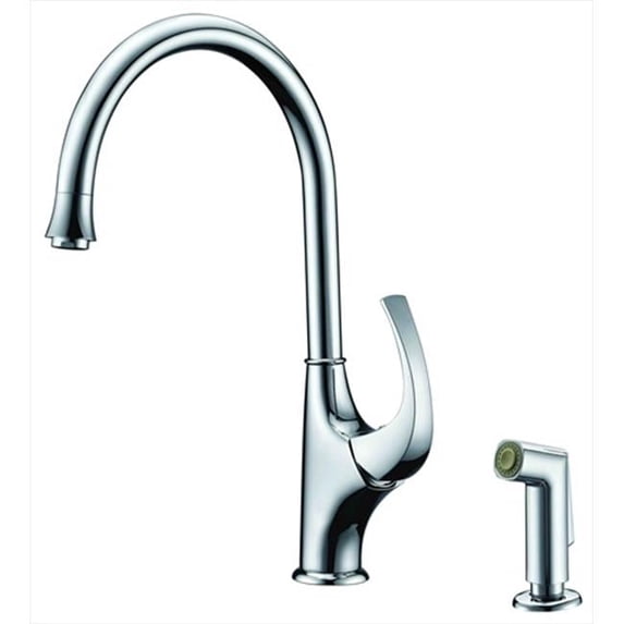 Dawn Kitchen AB04 3276C Single-Lever Chrome Kitchen Faucet With Side-Spray